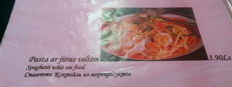 badly translated menu
