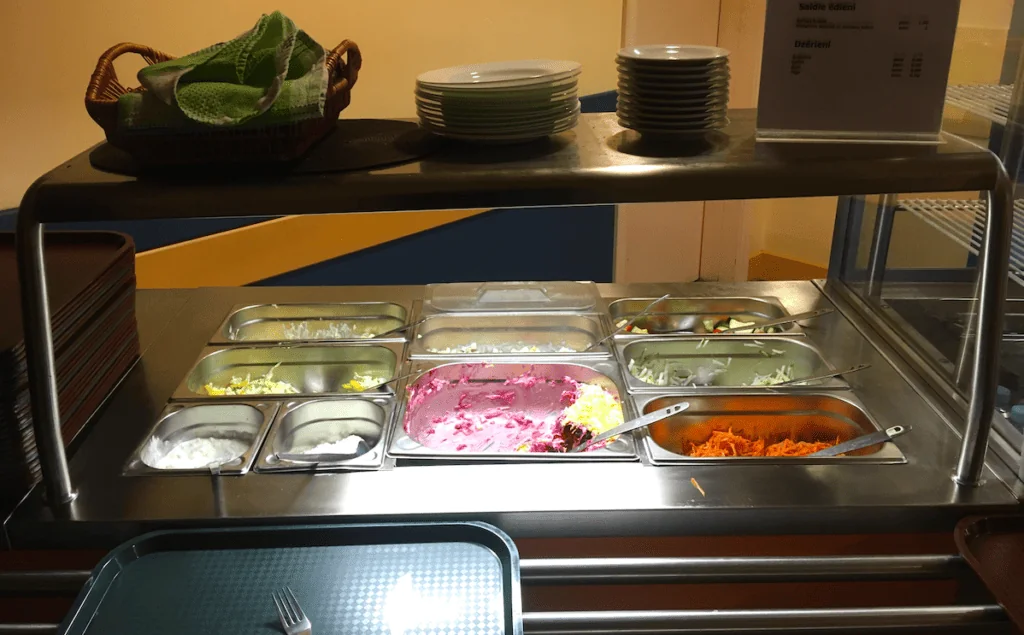 foods on display at cafeteria in riga